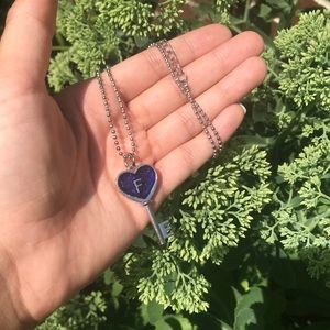 Mood Heart/Key Necklace